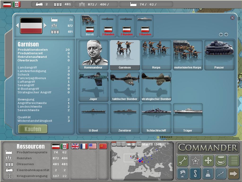 Commander - Europe at War (PC) - Shot 7