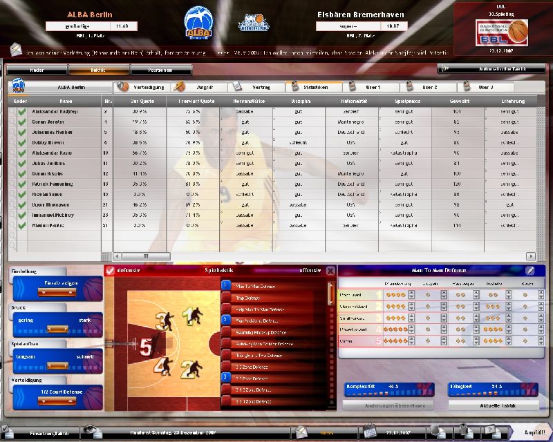 DSF - Basketballmanager 2008 - Shot 1