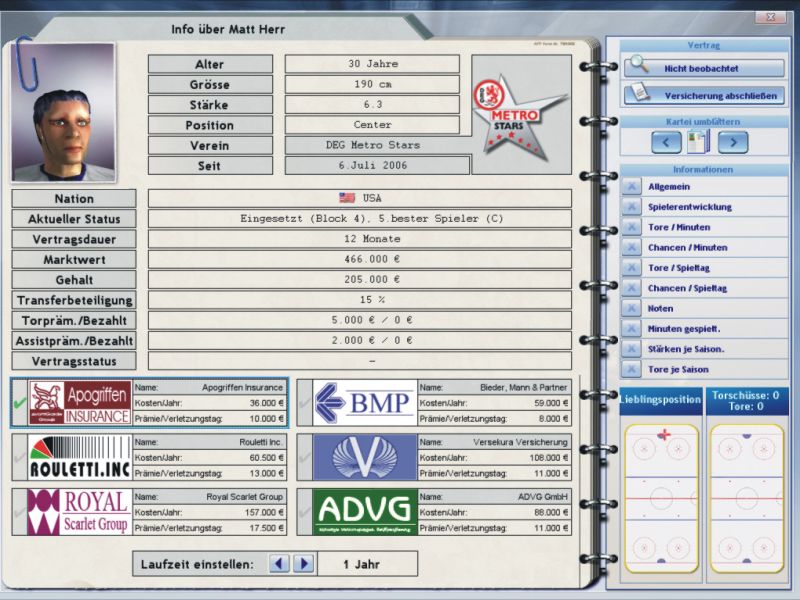 Heimspiel - Der Eishockeymanager 2007 - Shot 2