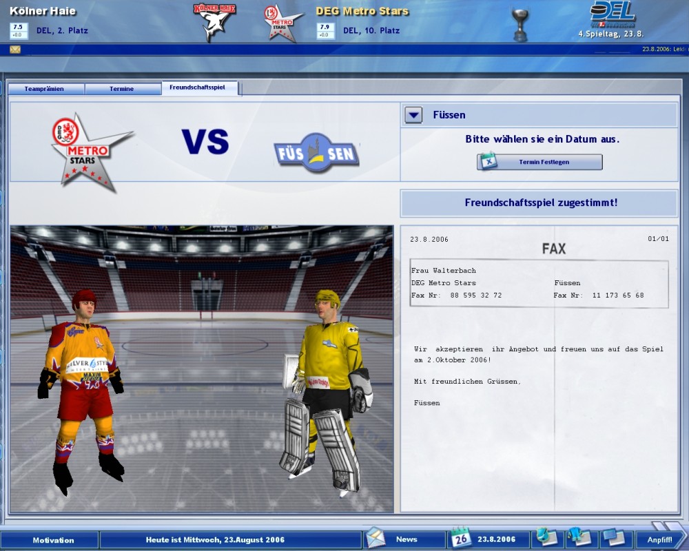 Heimspiel - Der Eishockeymanager 2007 - Shot 6