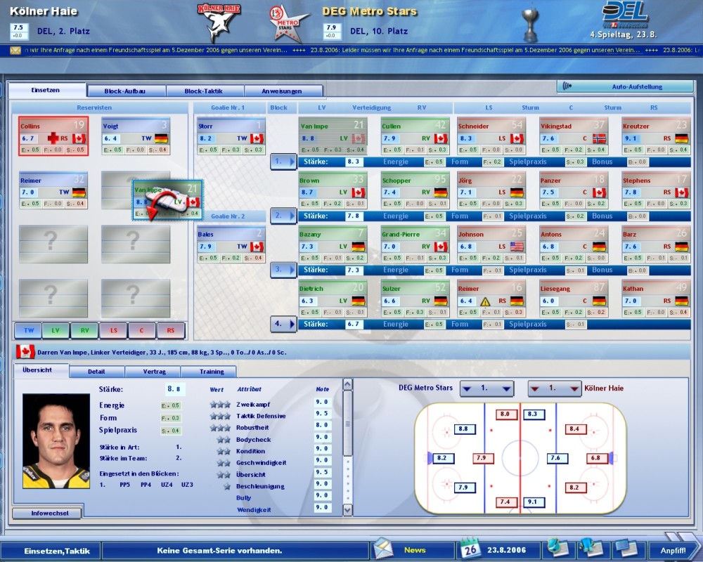 Heimspiel - Der Eishockeymanager 2007 - Shot 7
