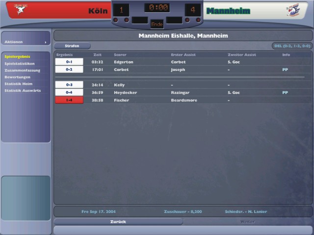 NHL Eastside Hockey Manager 2005 - Shot 5